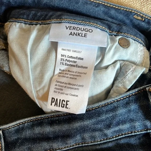 PAIGE Verugo Ankle Skinny Frayed Hem - Picture 3 of 5
